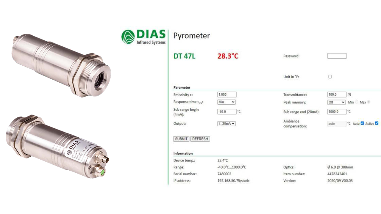 DT47L, 可連接網絡的低溫紅外測溫儀 , 測溫范圍-40-1000°C或0-1000°C DT47L, 可連接網絡的低溫紅外測溫儀 , 測溫范圍-40-1000°C或0-1000°C